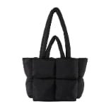 black Puffer Tote Bag