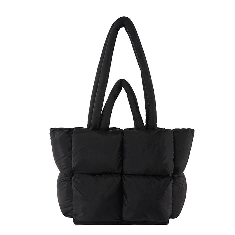 black Puffer Tote Bag