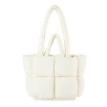 white Puffer Tote Bag