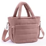puffy quilted tote bag​