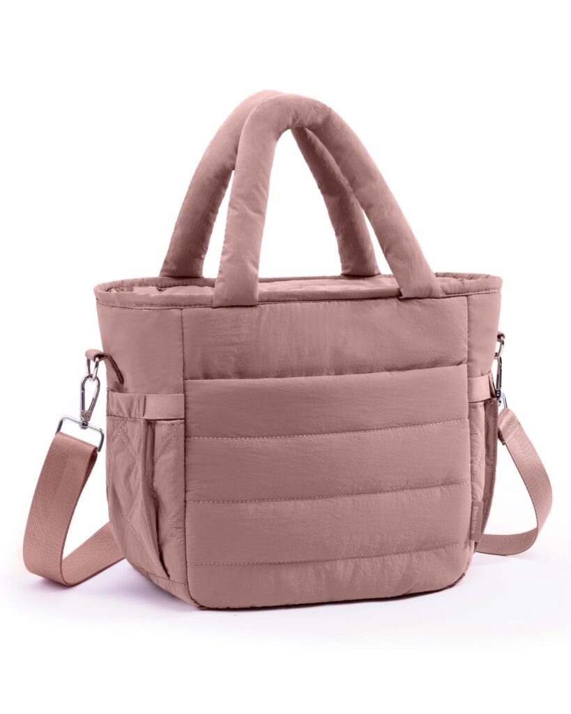 puffy quilted tote bag​