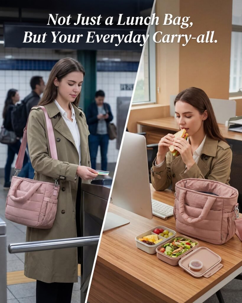 large puffy tote bag