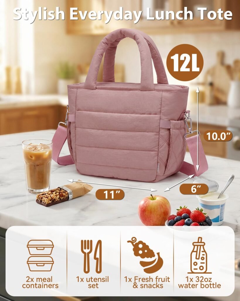 puffy nylon tote bag