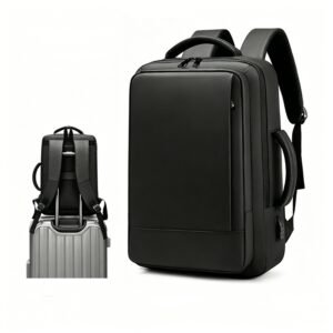 wholesale mens business backpack independent laptop compartment USB charging breathable shoulder straps custom logo