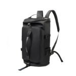 supplier mens business backpack independent laptop compartment USB port breathable shoulder straps low MOQ