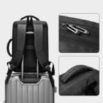 mens executive work backpack dedicated laptop compartment USB charging breathable padded straps wholesale