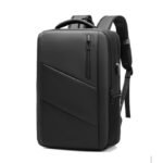 factory mens travel business backpack independent computer compartment USB port breathable shoulder pads wholesale