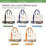 Multicolored canvas tote bag