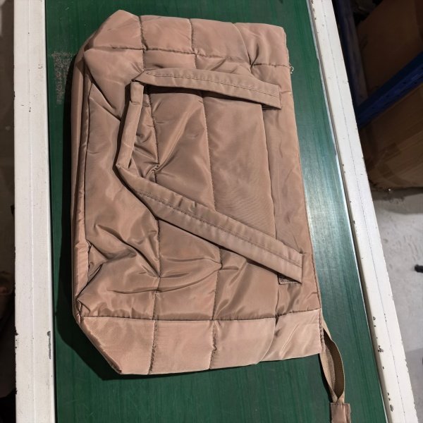 camel puffy tote bag for women​