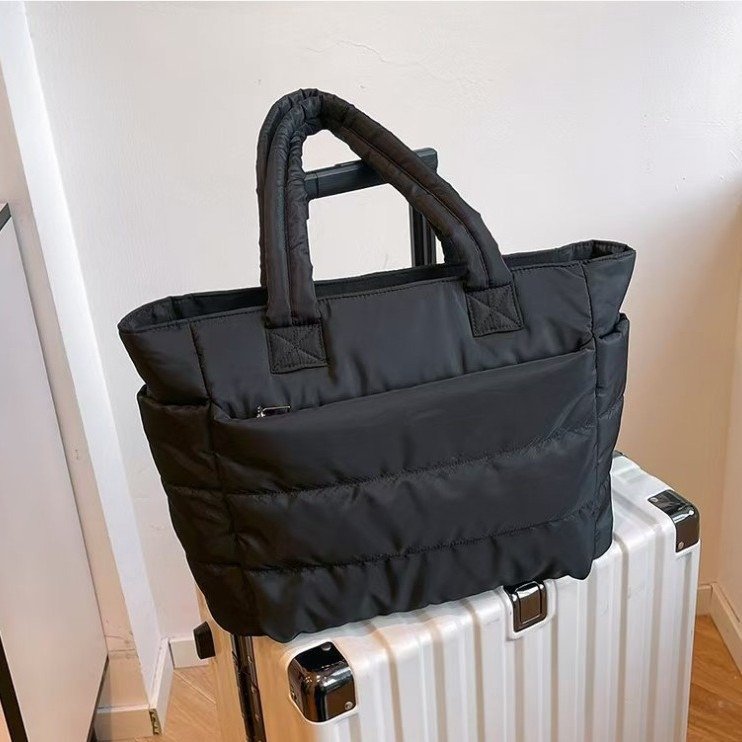 black puffy tote bags for women​