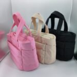 Multicolored puffy bag tote​
