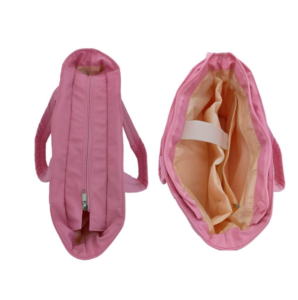 pink puffy tote bag for women​