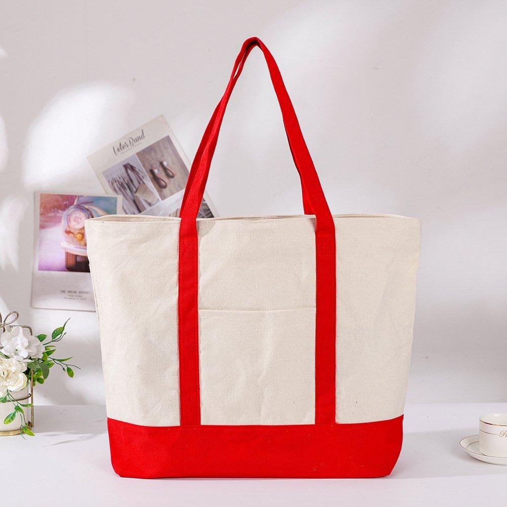 red canvas tote bags​