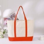 orange canvas tote bags​