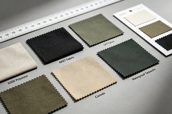 Comparison of polyester RPET canvas and tarpaulin cooler bag materials
