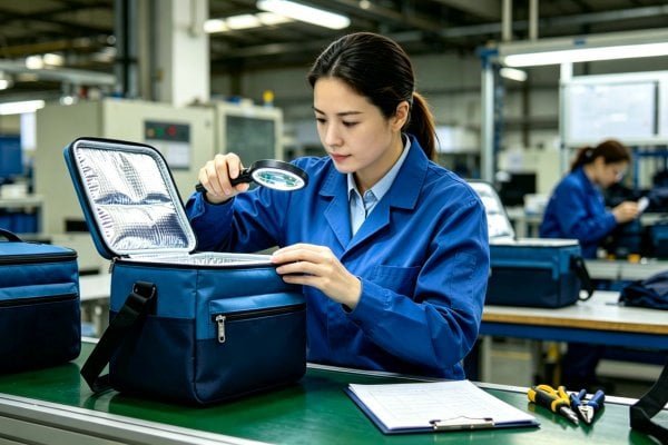 Quality inspection process for wholesale cooler bags