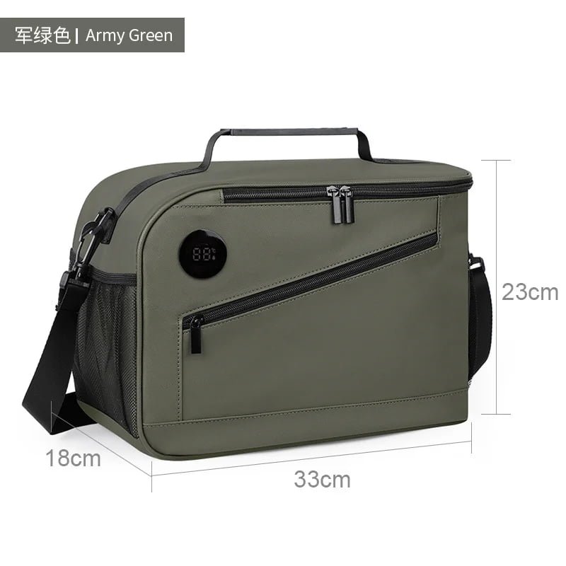 green cooler bag size