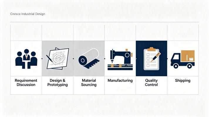 Custom bag production timeline from sampling to shipping