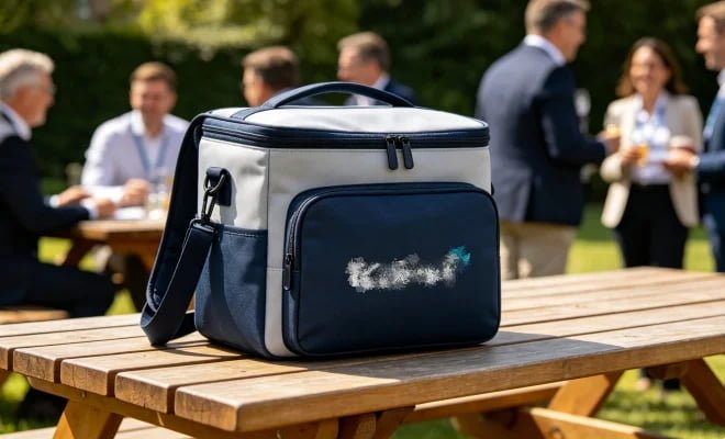cCustom branded insulated bags with screen-printed corporate logo for large promotional campaigns