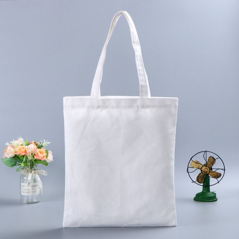 white canvas tote bag