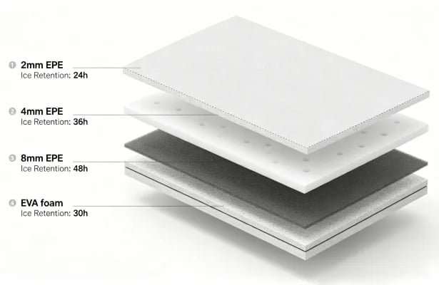 Comparison of EPE foam and EVA insulation materials used in cooler bags