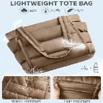 puffer quilted tote bag​