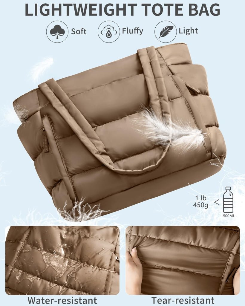 puffer quilted tote bag​