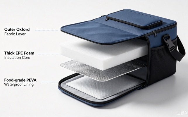 insulated cooler bag construction layers
