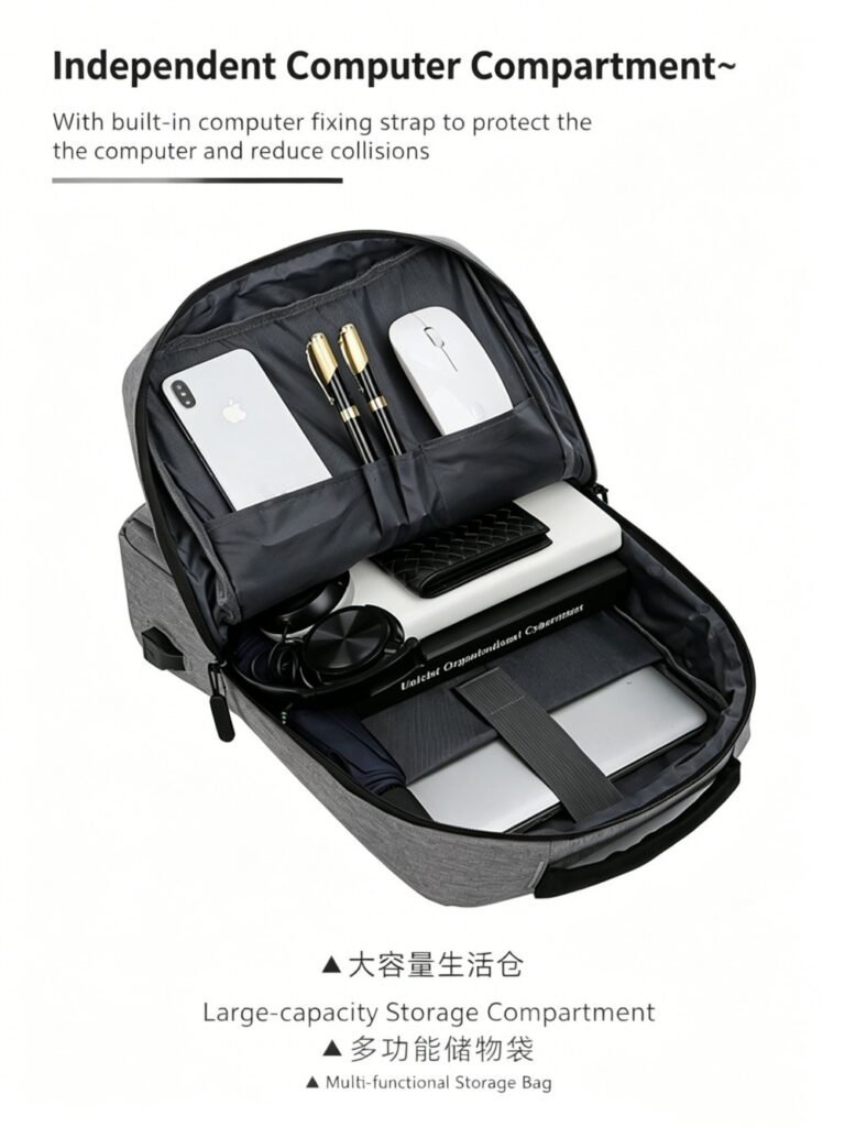 nylon durable multi pocket laptop backpack OEM manufacturer