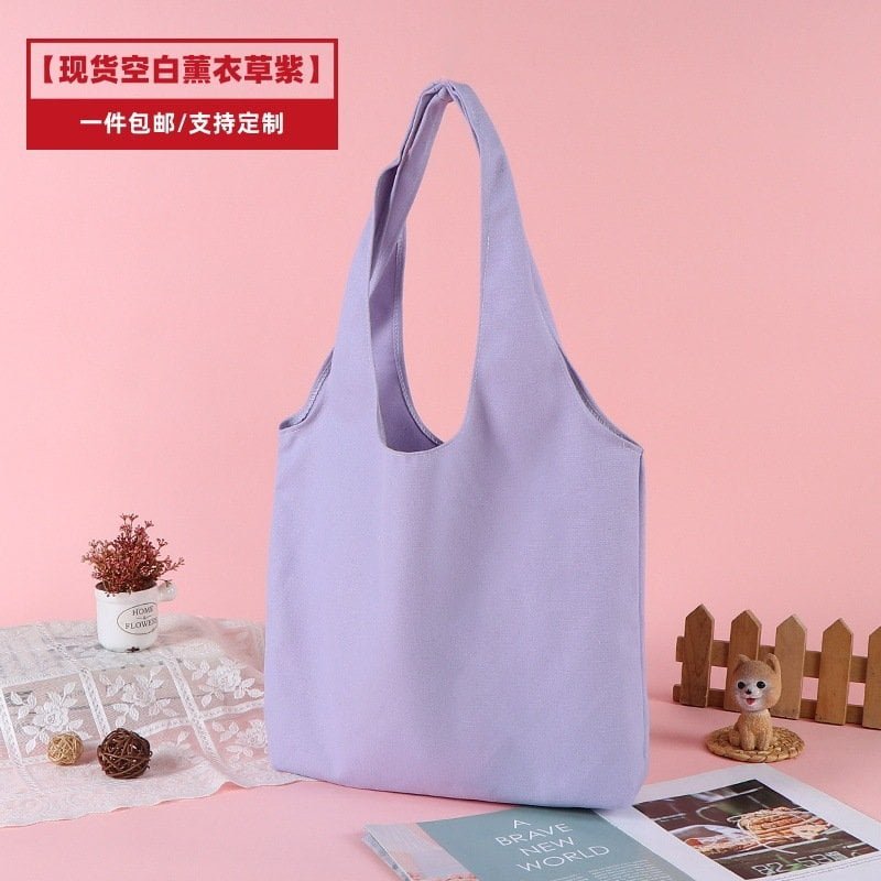 purple small canvas tote bags​