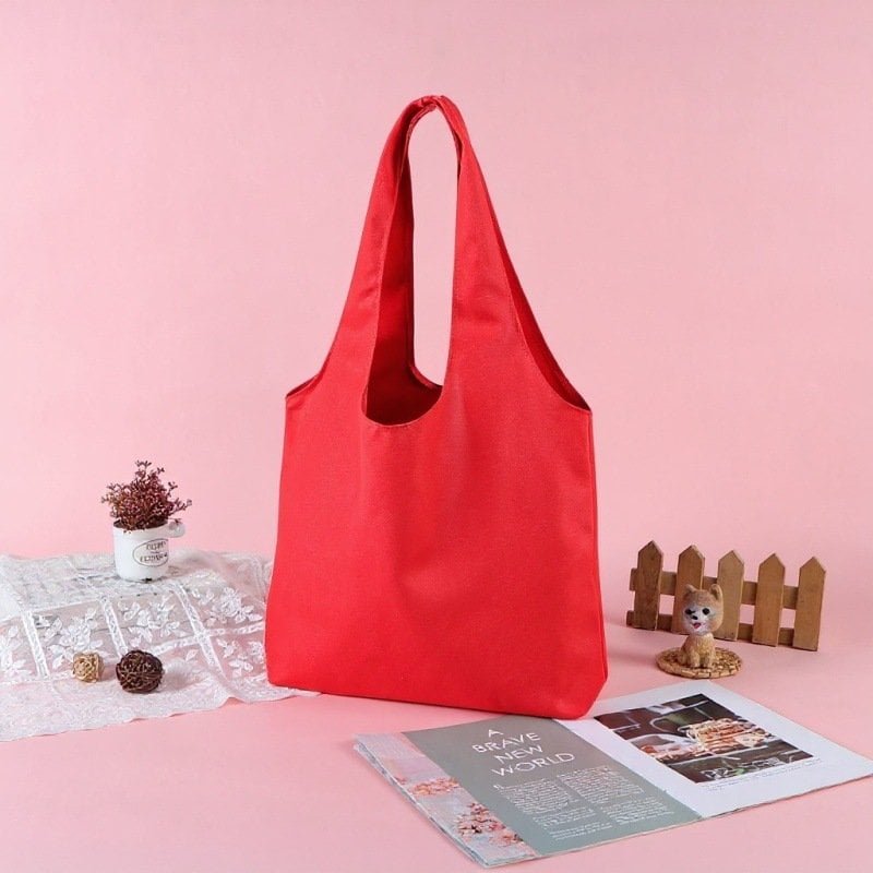 red small canvas tote bags​