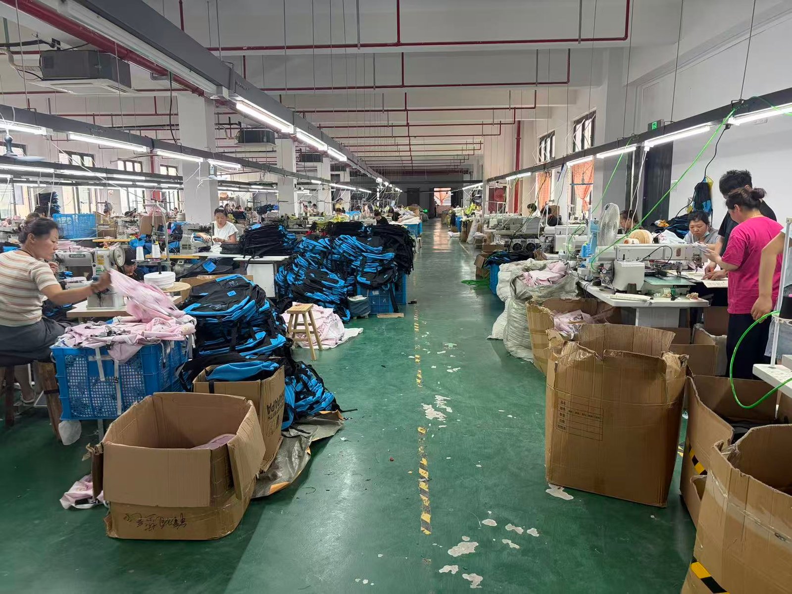 Mass production line with quality control