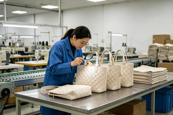 Quality inspection process for custom puffer tote bag manufacturing