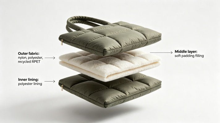 Popular daily use scenarios for puffer tote bags including commuting, gym, travel and weekend activities