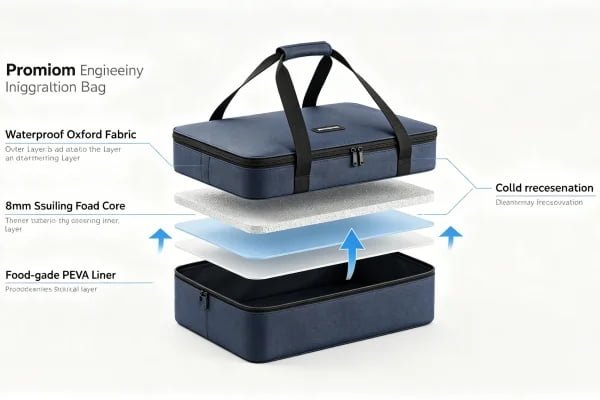 Soft cooler bag insulation structure