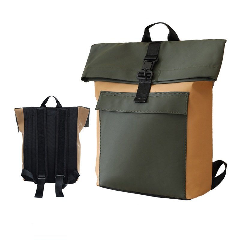 lightweight contrasting color waterproof travel backpack breathable back panel weekend trip backpack wholesale