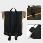 custom logo contrasting color waterproof travel backpack expandable luggage backpack low MOQ factory bulk