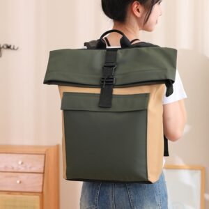bulk contrasting color waterproof travel backpack shock padded notebook compartment travel bag branded