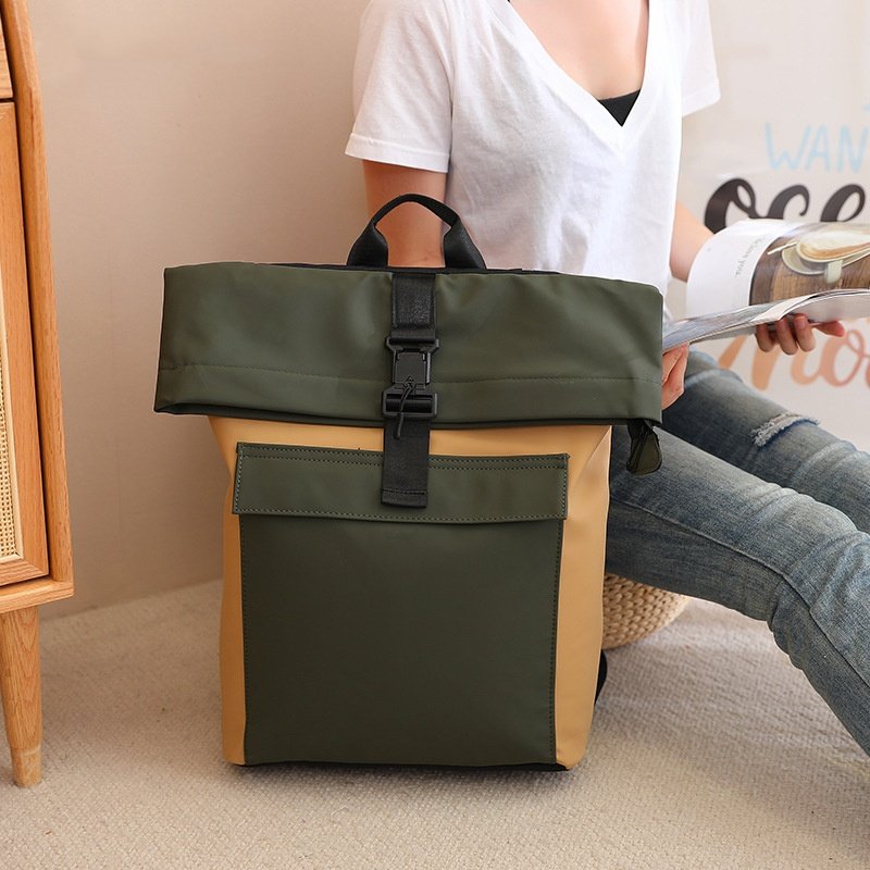 water repellent contrasting color waterproof travel backpack adjustable chest strap holiday backpack bulk order
