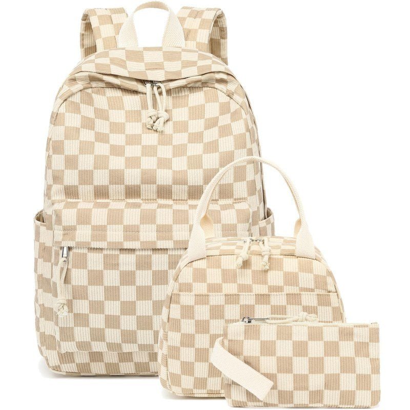 unisex corduroy student bookbag high school supplier