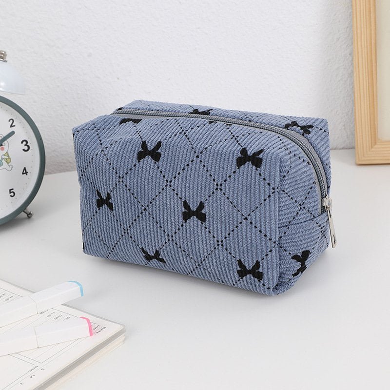 large stock corduroy cosmetic bag for dropship distributors