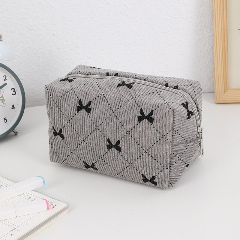 bulk corduroy makeup bag for skincare brand gift packaging