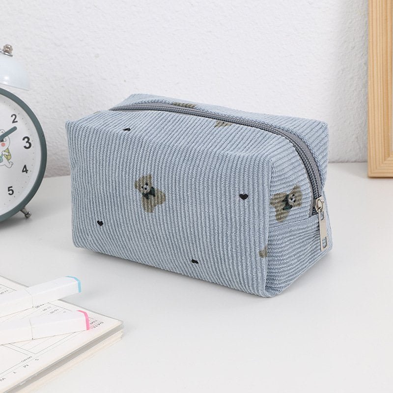 customizable size corduroy cosmetic bag wholesale vendor