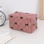 cheap bulk corduroy cosmetic bag with free sample service