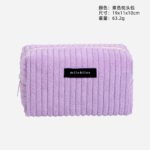 purple Soft washed corduroy toiletry bag factory OEM