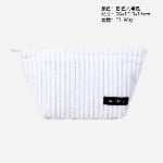 white Cotton corduroy cosmetic bag eco friendly supplier