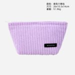 purple Large capacity corduroy travel cosmetic bag wholesale