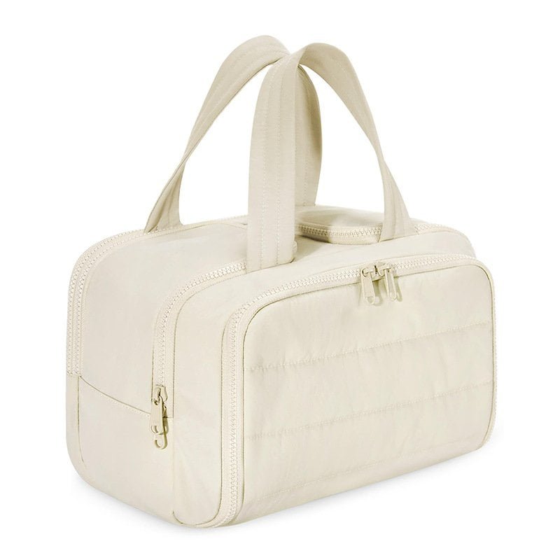 Quilted puffer fluffy cloud cosmetic bag factory