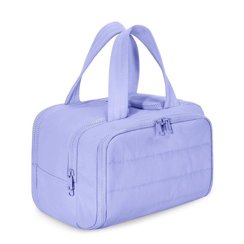 Soft plush fluffy cosmetic bag travel organizer