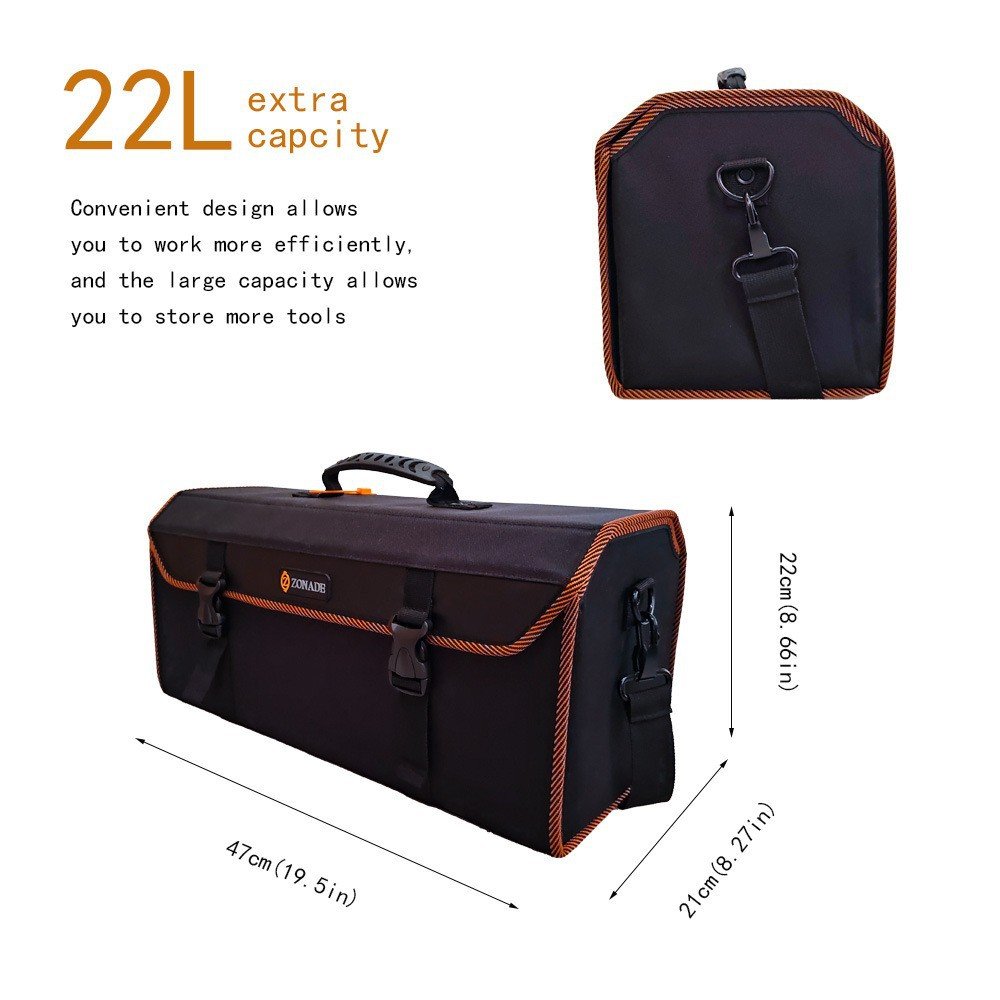large capacity jobsite tool storage bag factory supply